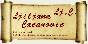 Ljiljana Cacanović vizit kartica